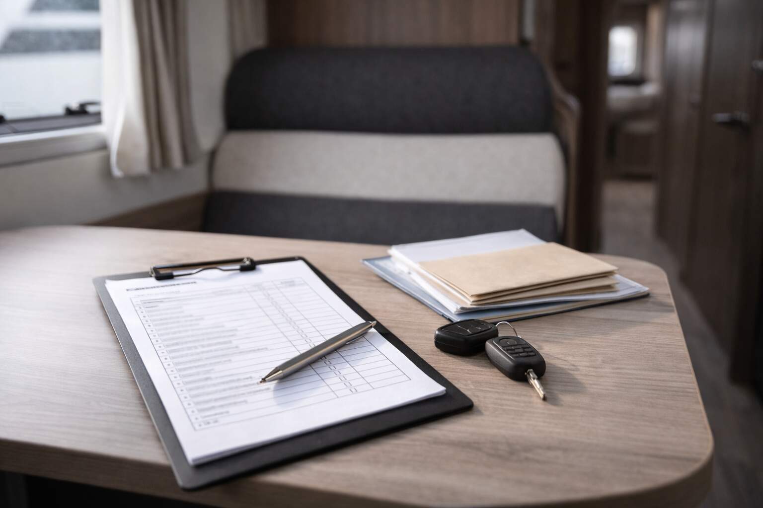 Übergabeprotokoll, Checkliste und Fahrzeugschlüssel